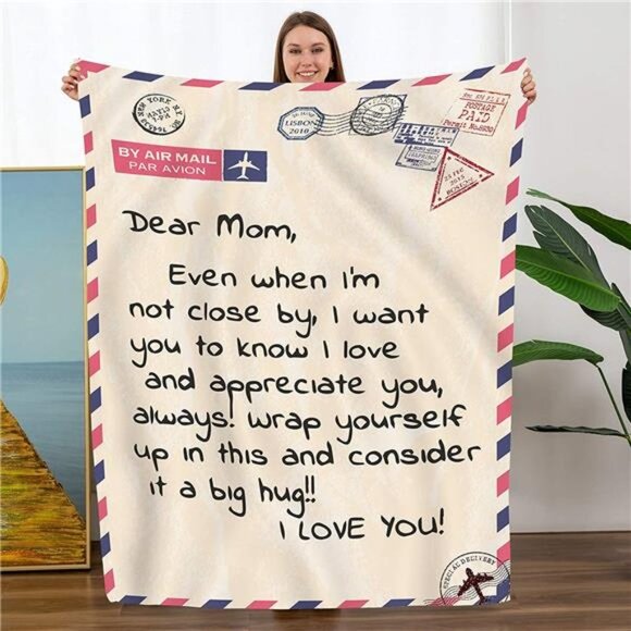 Gifts for Mom, Mothers Day Birthday Gifts for Mom, Blanket to My Mom Gift